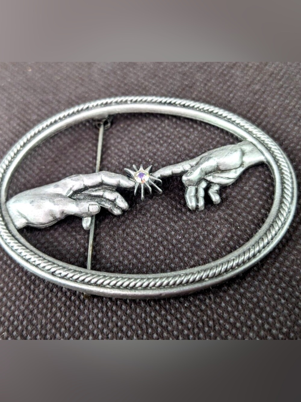 Vintage DaVinchi Hand Of God Brooch